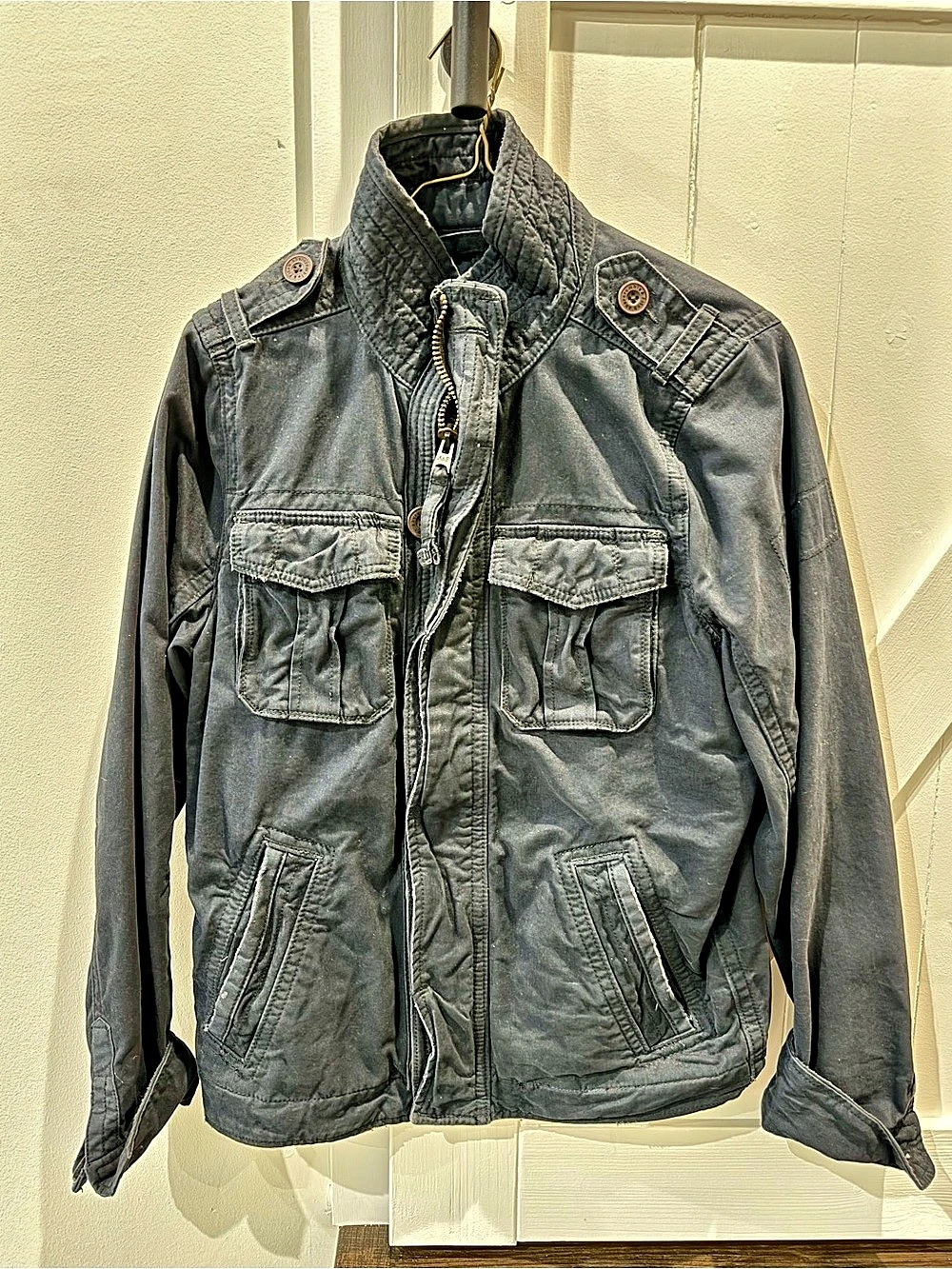 Abercrombie & Fitch Sentinel Military Jacket Men's Gray Large